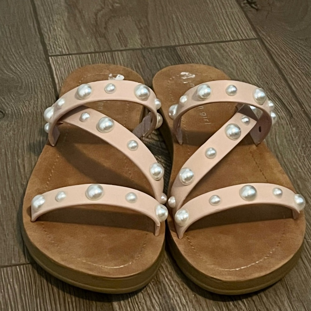 Madden Girl Blush Pink Sandal With Pearls